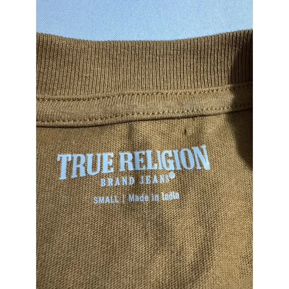 True Religion Tan Shirt Size Small ---24x27 Fits XL----- NEW